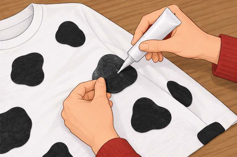 Attach the black spots
