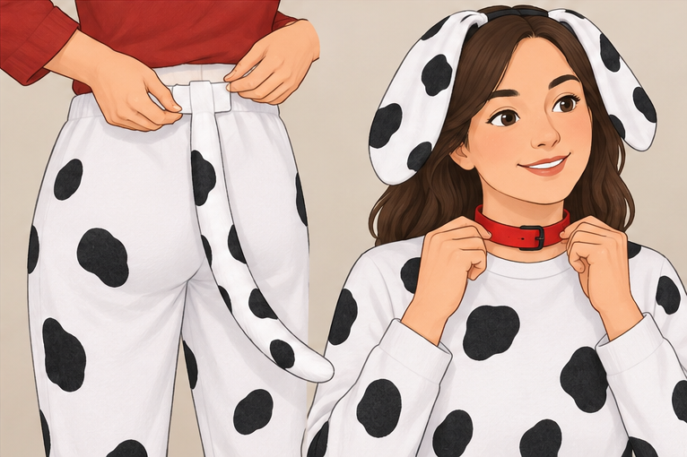 Add the tail and check the full look