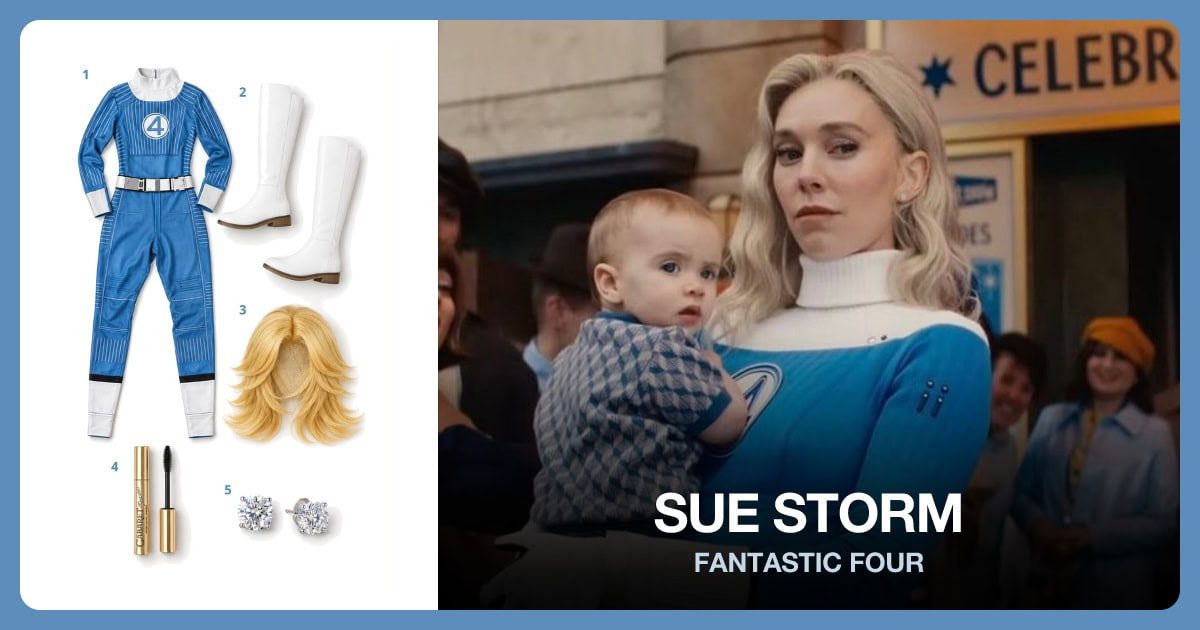 Sue Storm costume outfit and accessories