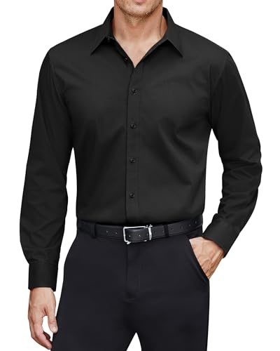 Black Button-Down Dress Shirt