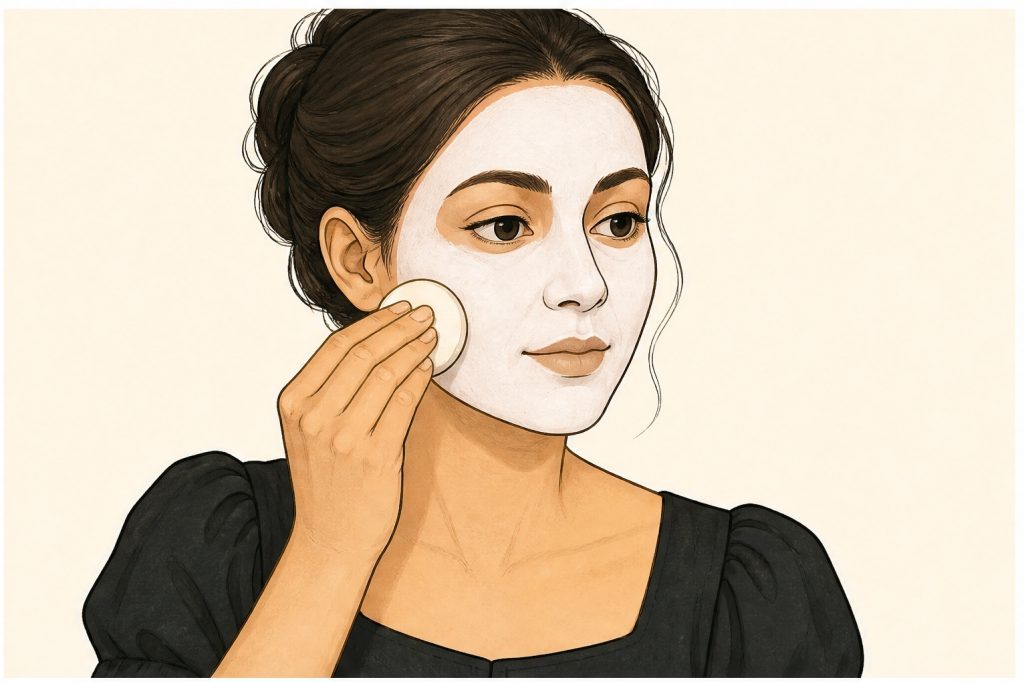 Apply a light white cosmetic face-paint base