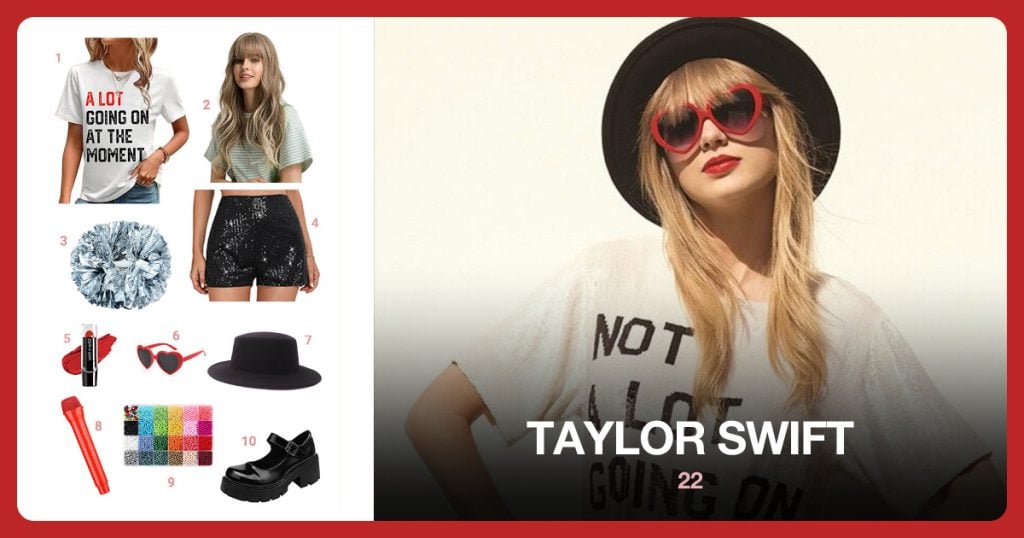 Taylor Swift (”22”) Costume Guide outfit and accessories