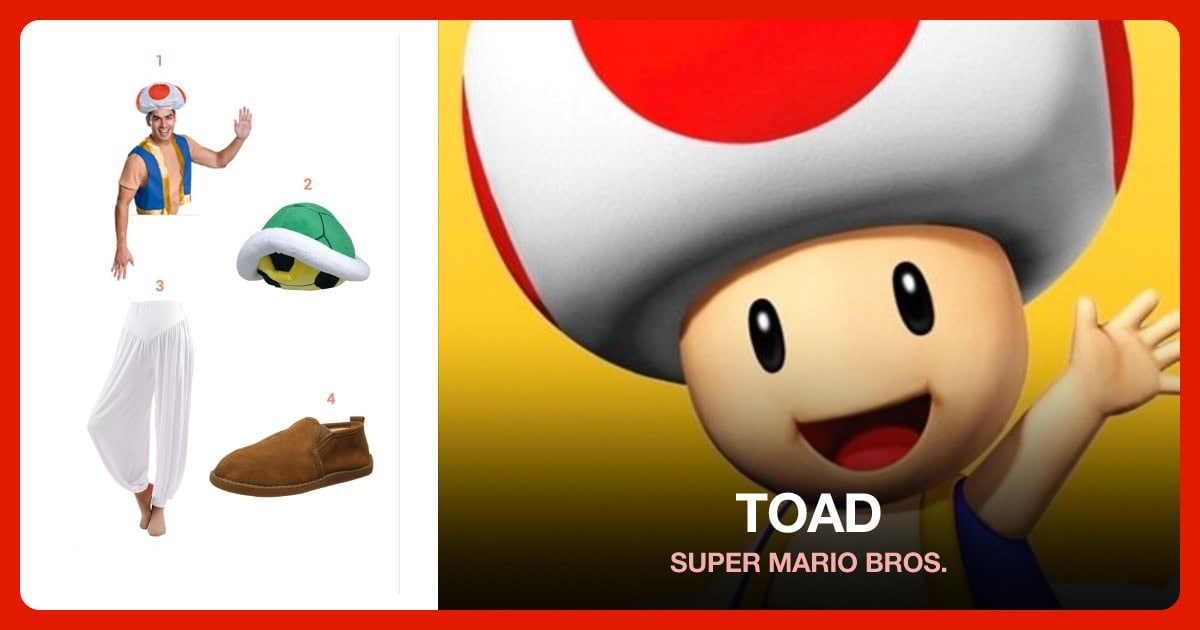 Toad costume outfit and accessories
