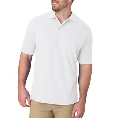 White Pique Polo Shirt