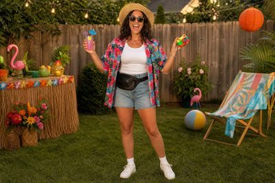 Tropical Shirt and Shorts costume outfit