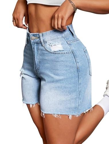 Light Blue Denim Shorts