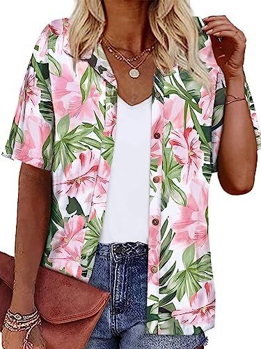 Pink Tropical Hawaiian Shirt