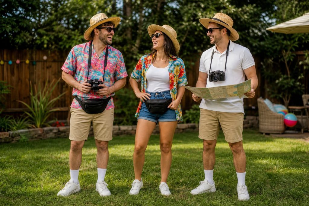 Tourist costume group