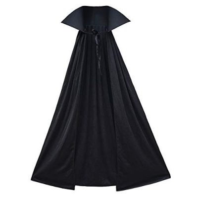 Black Stand-Collar Cape