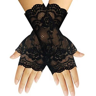 Black Lace Gloves