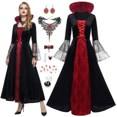 Gothic Vampire Dress Set