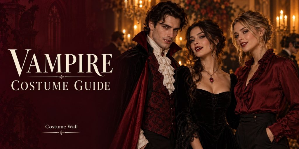 Vampire costume clothing and accessories