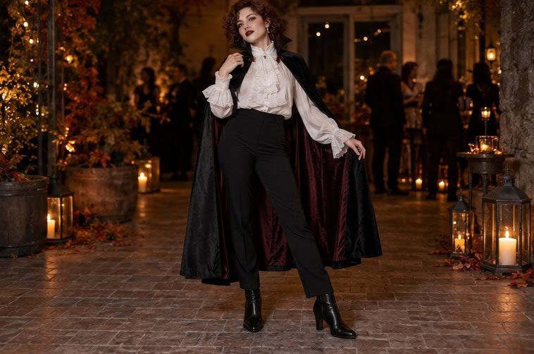 Romantic Gothic vampire outfit