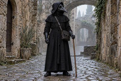 Hooded Night Doctor costume outfit