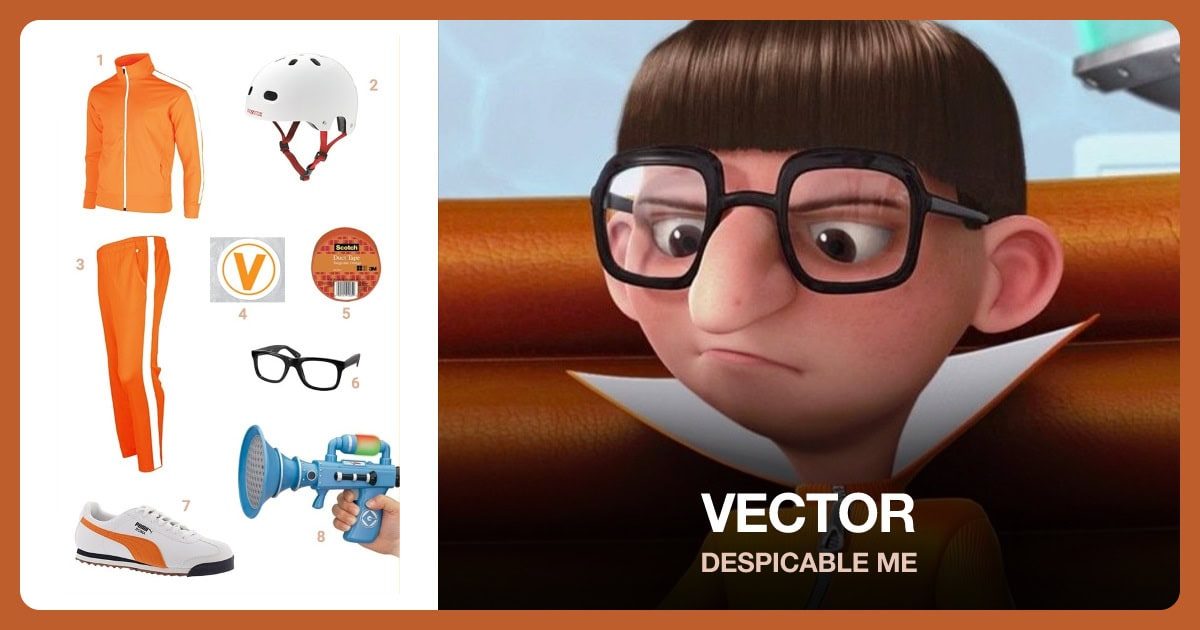 Vector costume outfit and accessories