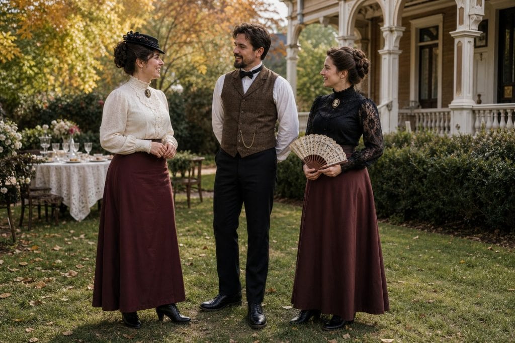 Victorian costume group