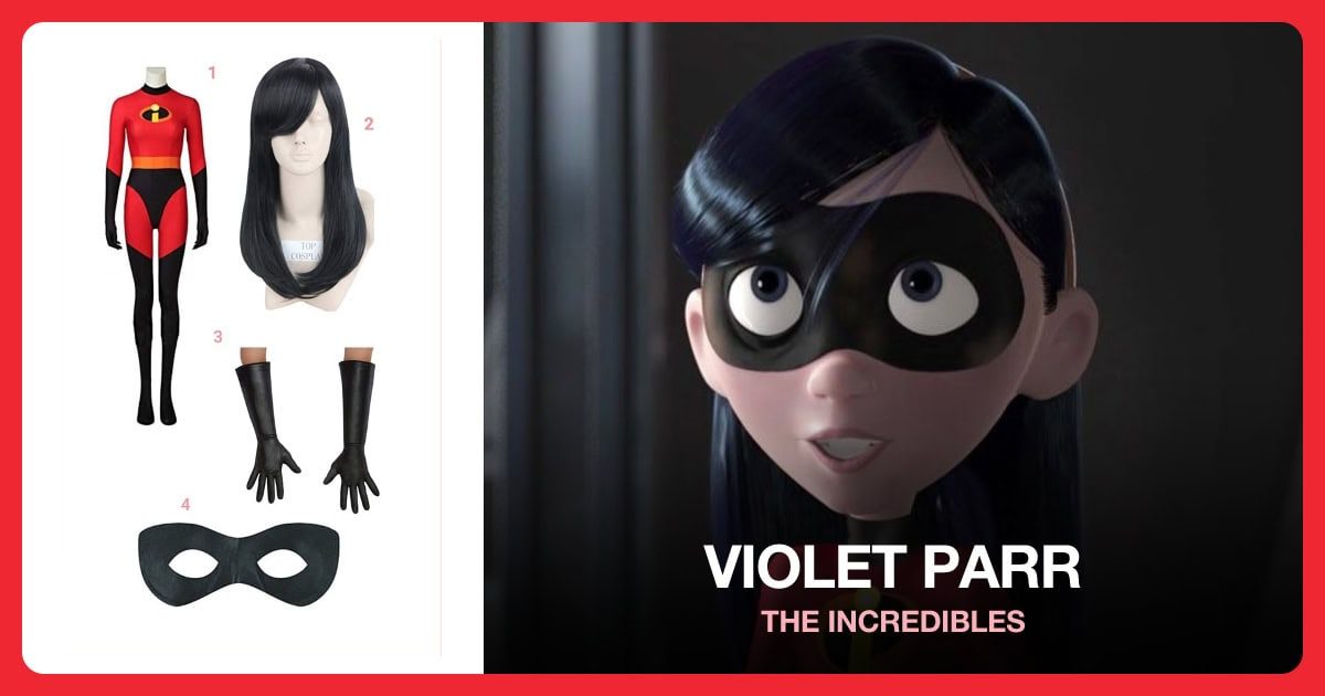 Violet Parr costume outfit and accessories
