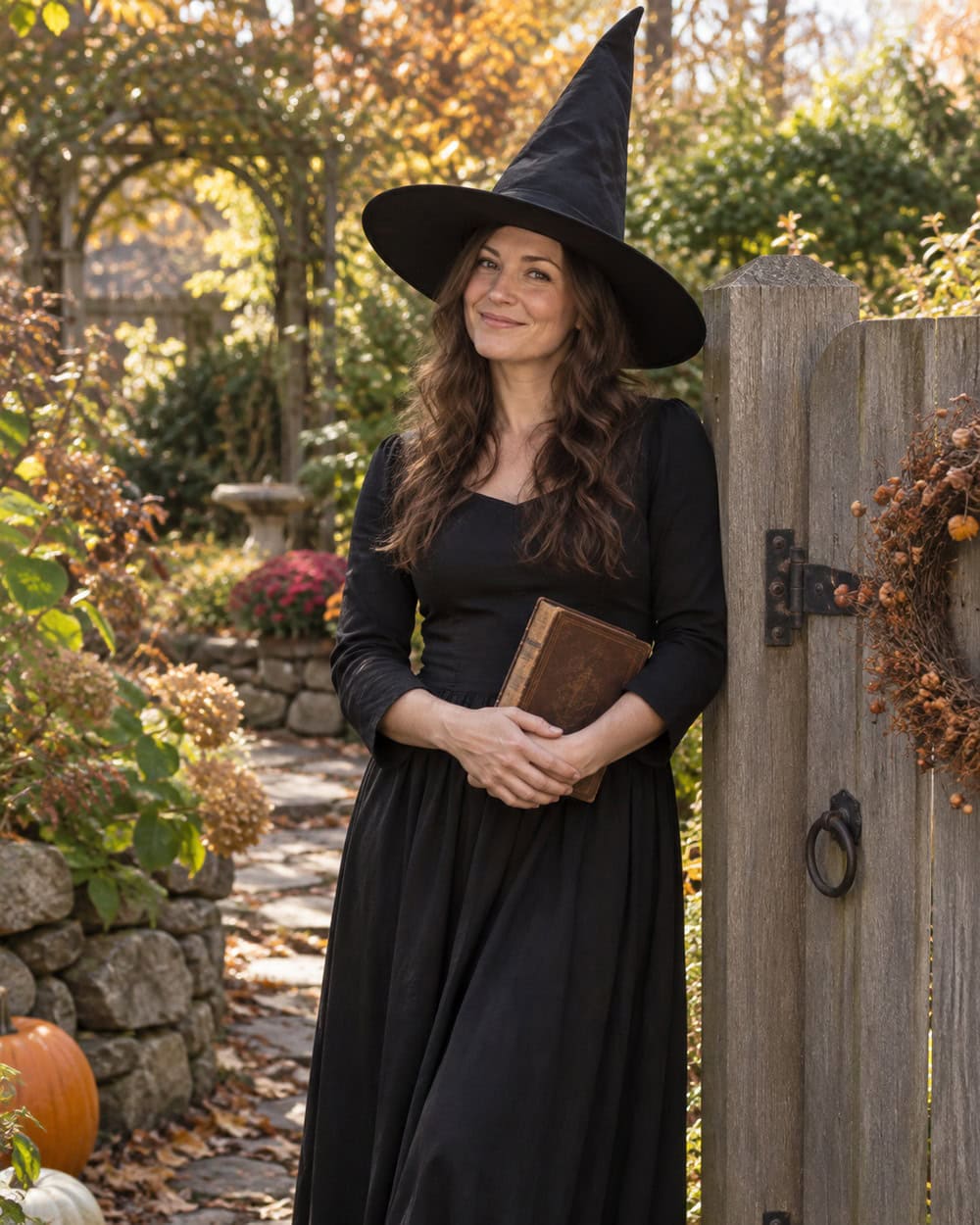 what can you be for halloween with a black dress Witch Costume Ideas: DIY Outfits, Makeup & Accessories Size:29/30 STPERES MIDI TIERED FLOWY DRESS Costume diy ensuring that your dress