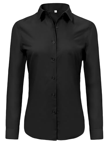 Black Button-Down Blouse