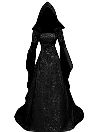 Long Black Witch Dress