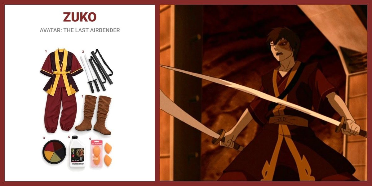 Zuko costume guide artwork