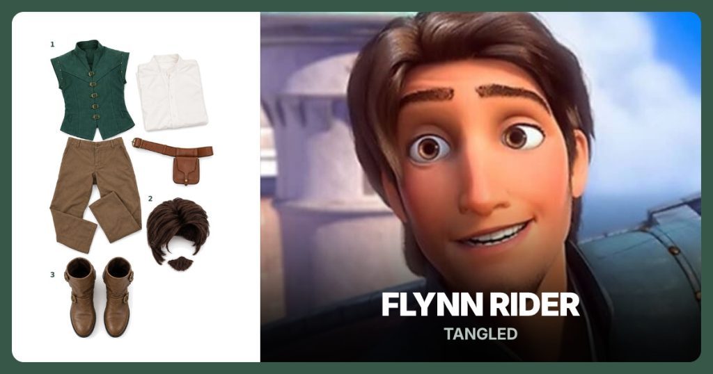 Flynn Rider from Tangled with the complete costume kit