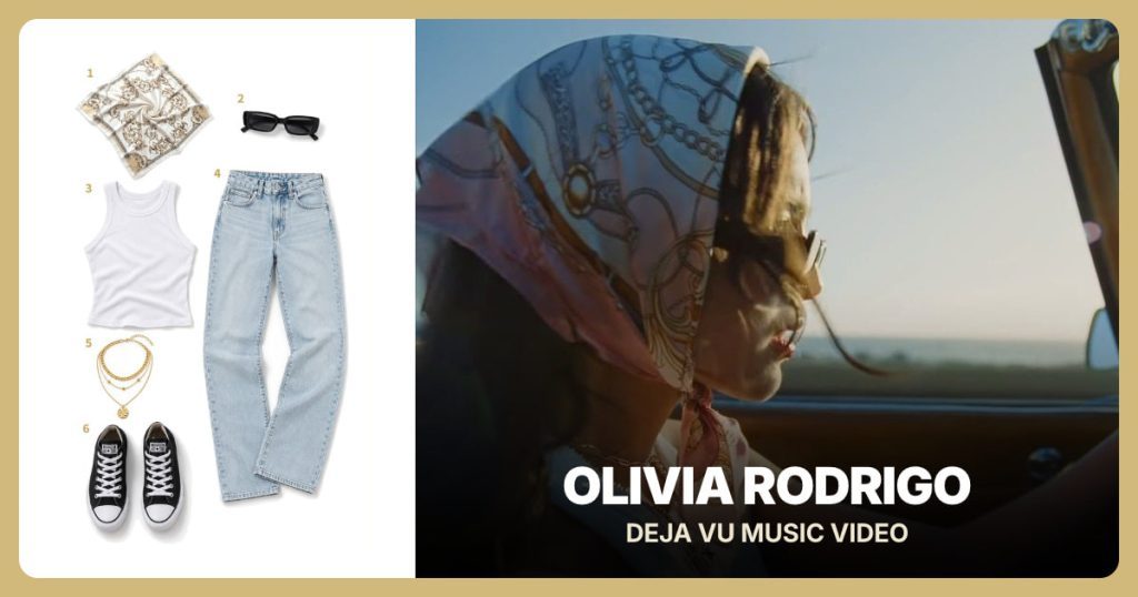 Olivia Rodrigo (Deja Vu) Costume Guide outfit and accessories