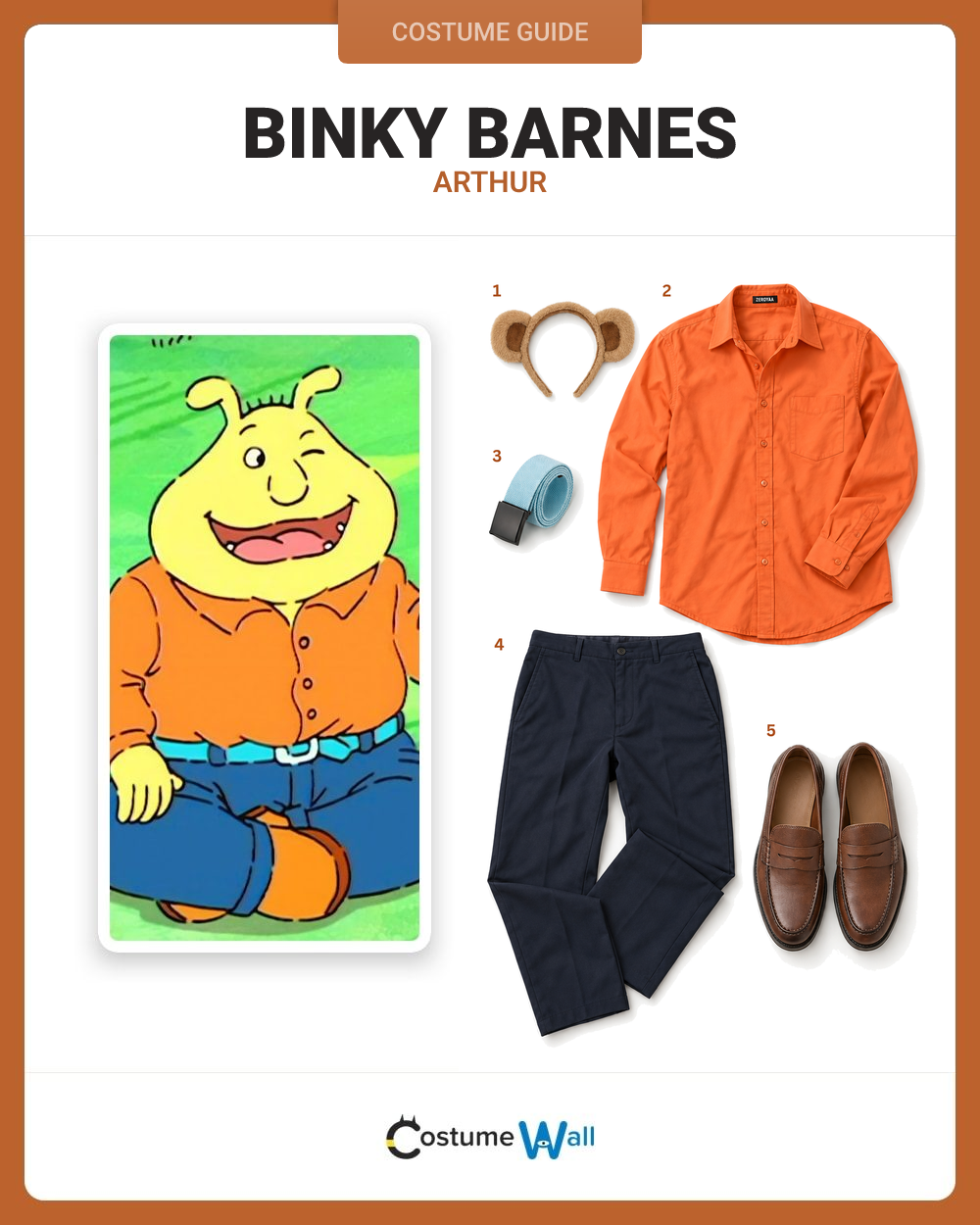 Binky Barnes from Arthur costume guide