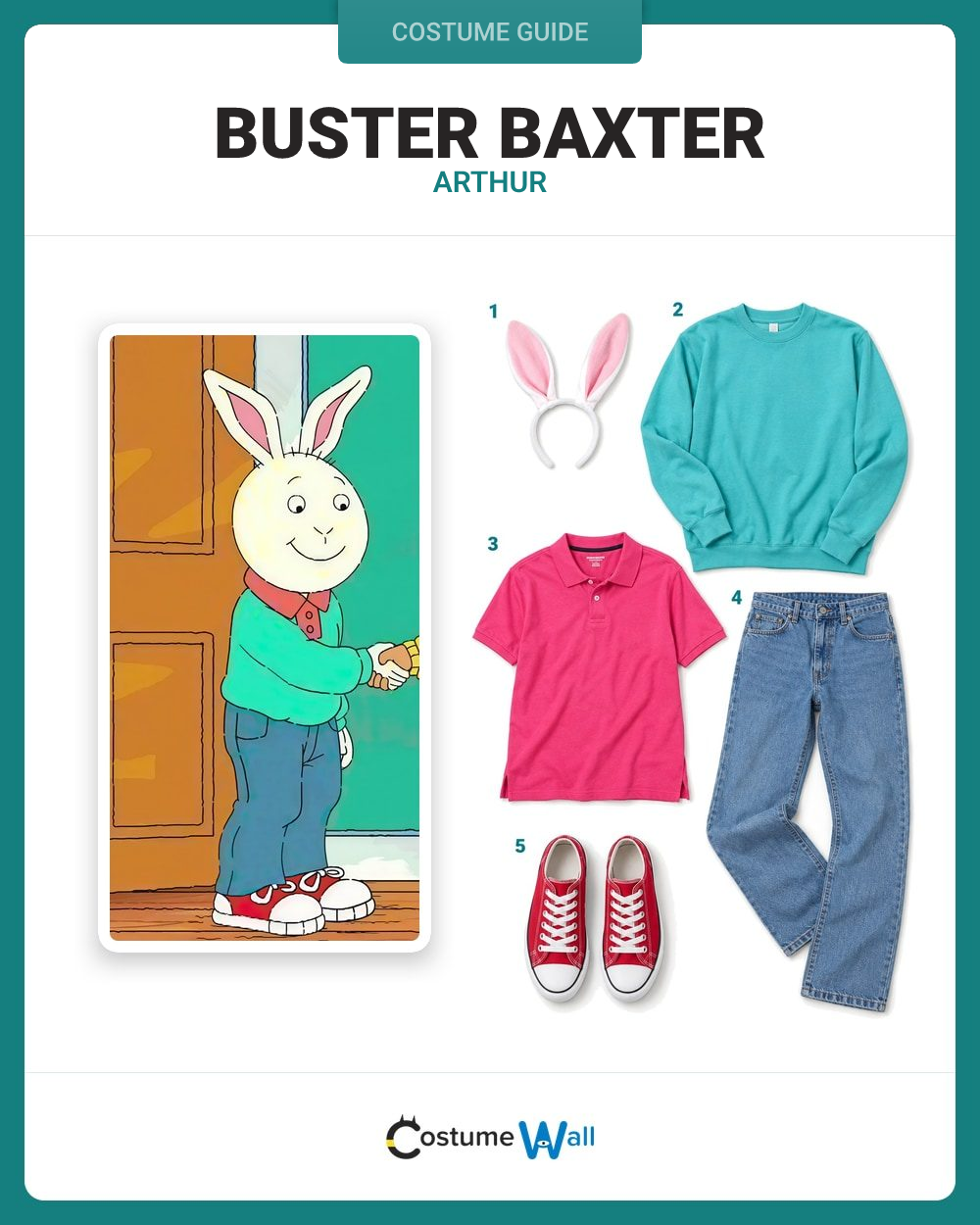 Buster Baxter from Arthur costume guide
