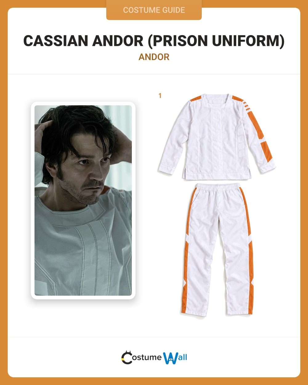 Cassian Andor (Prison Uniform) costume guide