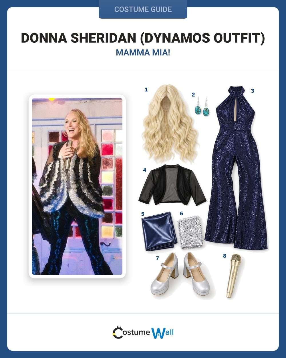 Donna Sheridan (Dynamos Outfit) costume guide