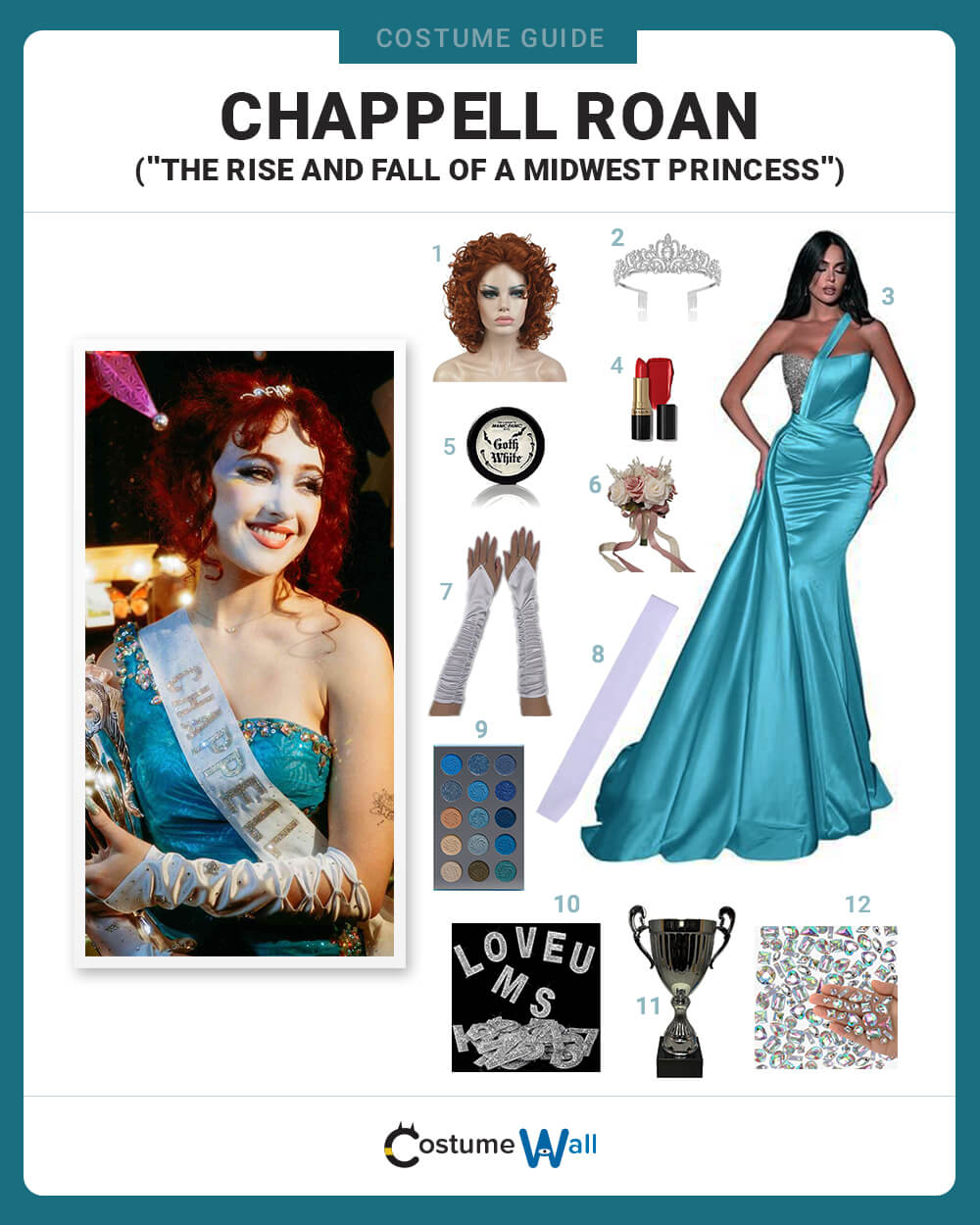 chappell roan blue dress costume Guide Color:Apricot (As seen on the photo) Rhinestone Strap Custom Plus new-sale-clothing Halloween