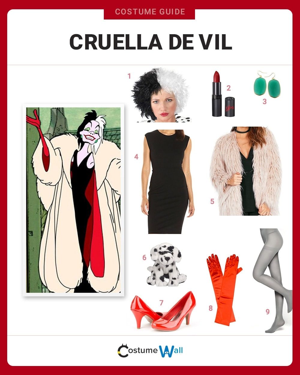 Cruella De Vil Costume Guide – 101 Dalmatians