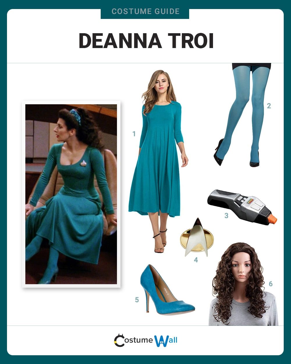 deanna troi blue dress Costume Guide – Star Trek Petite Colette Satin Ruched