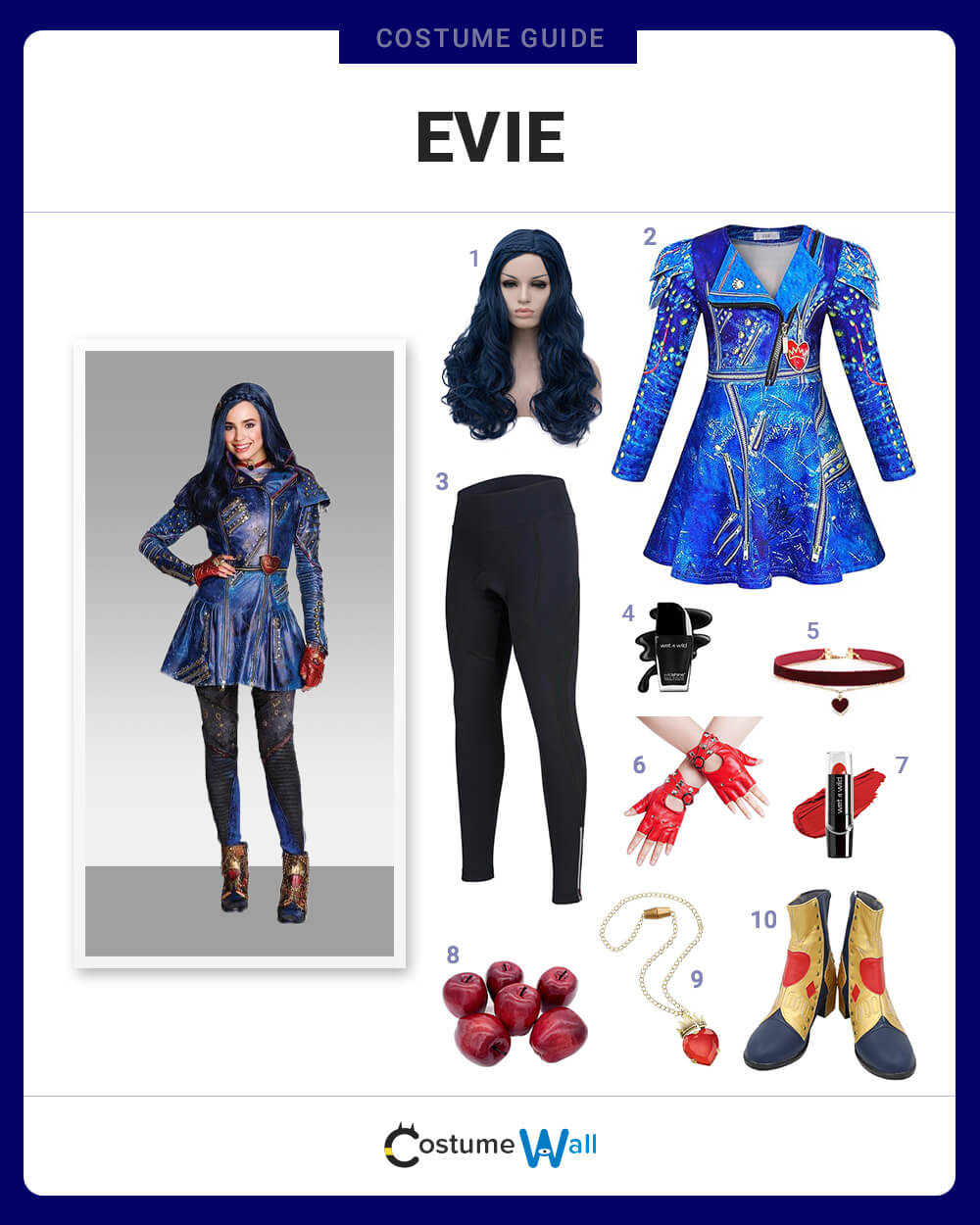 evie descendants costume blue dress Wall Size:5X-Large inspired birthdays * Halloween valentines-edit Indian Woman in Brown