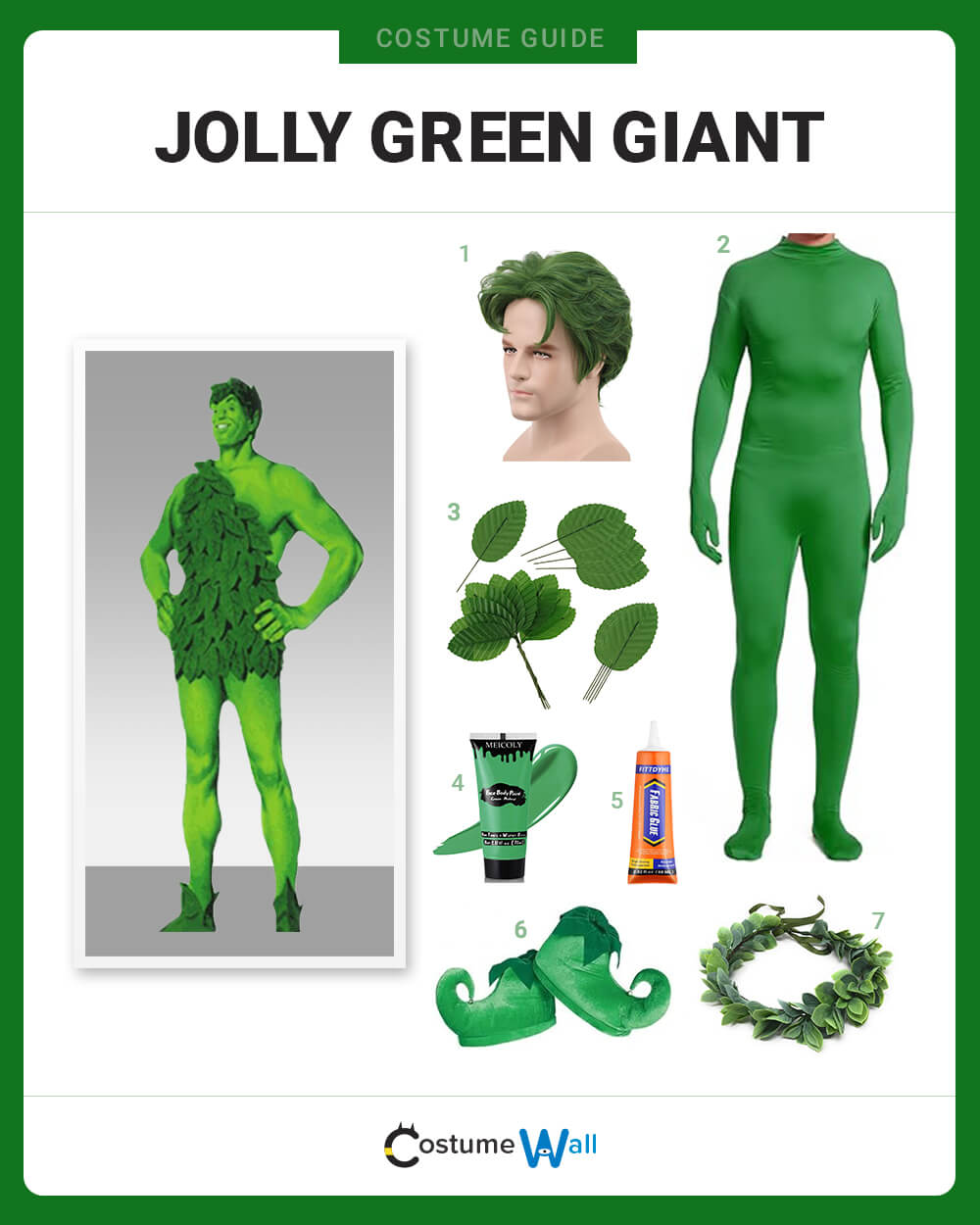 dress up green Jolly Giant Costume Guide Adult
