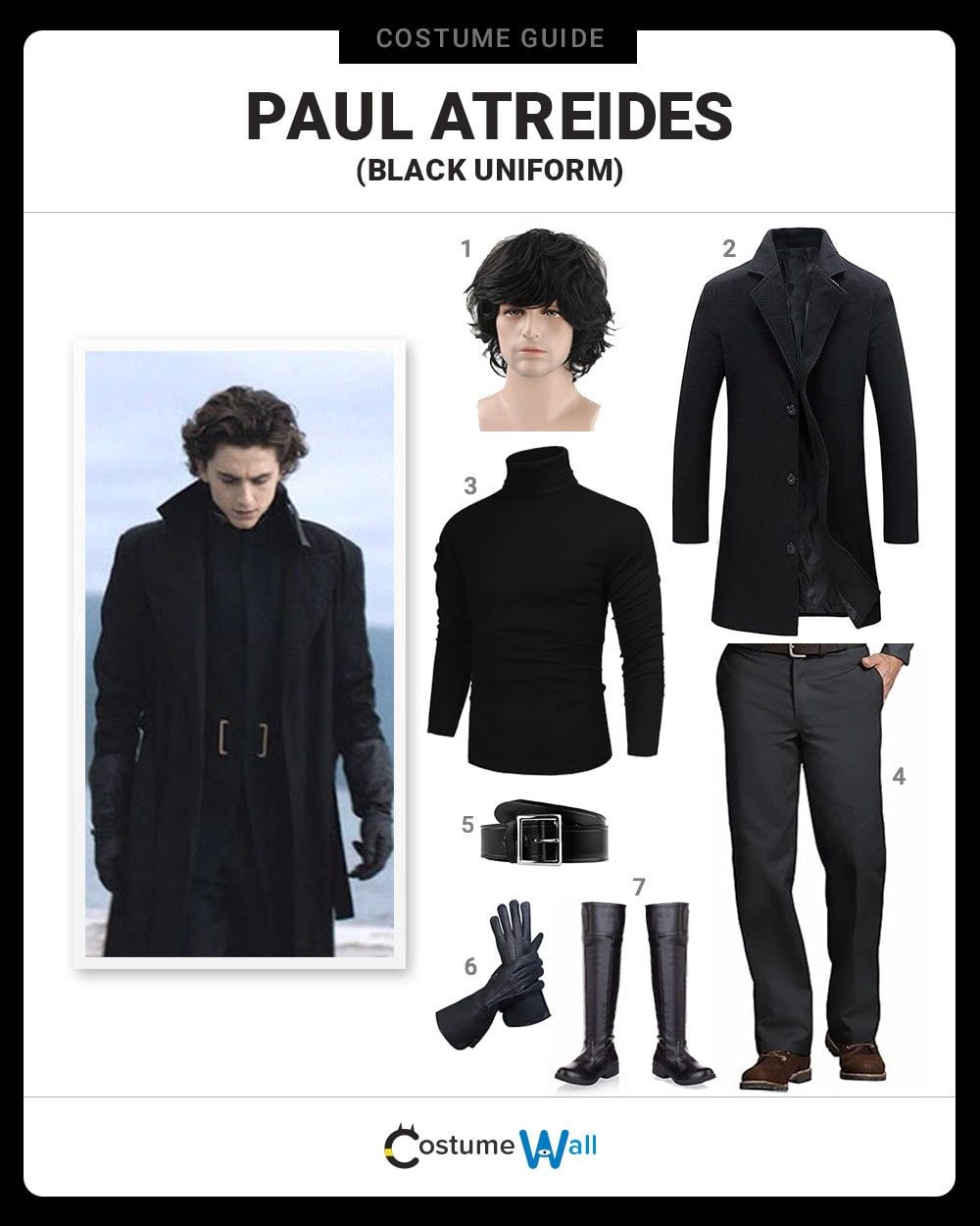 Paul Atreides (Black Uniform) Costume