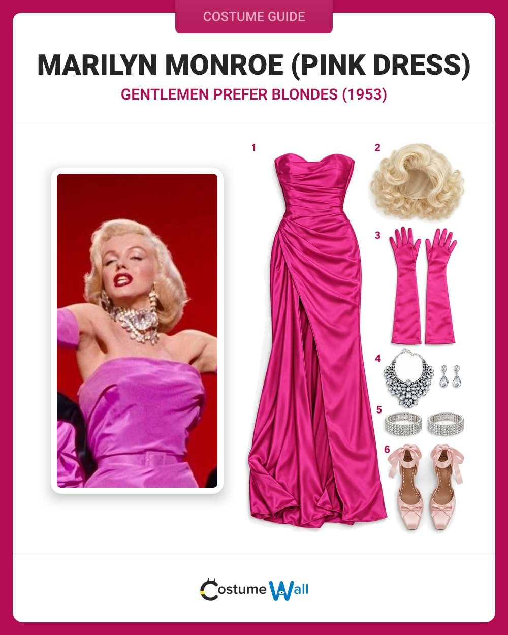 Marilyn Monroe (Pink Dress) costume guide