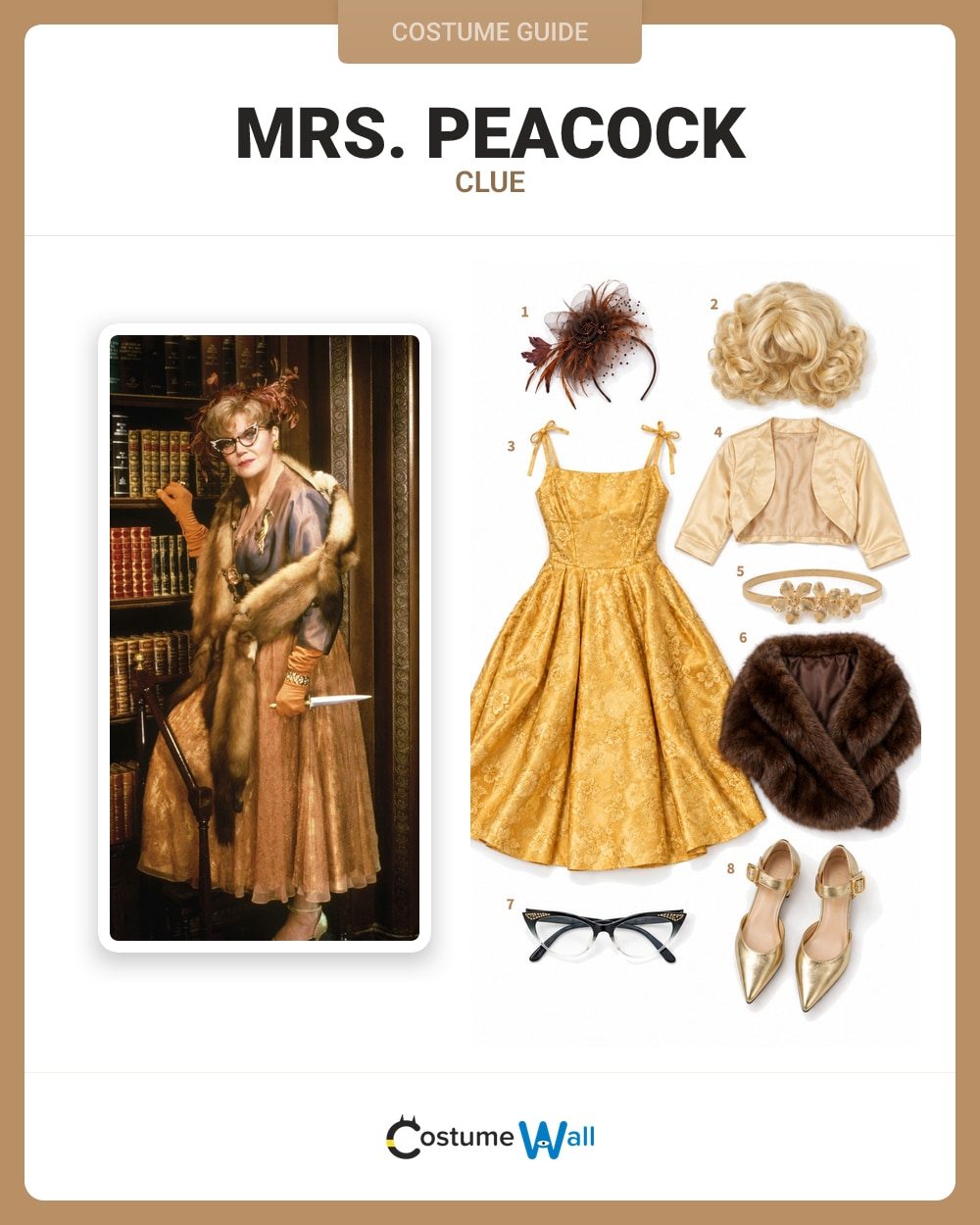 Mrs. Peacock costume guide