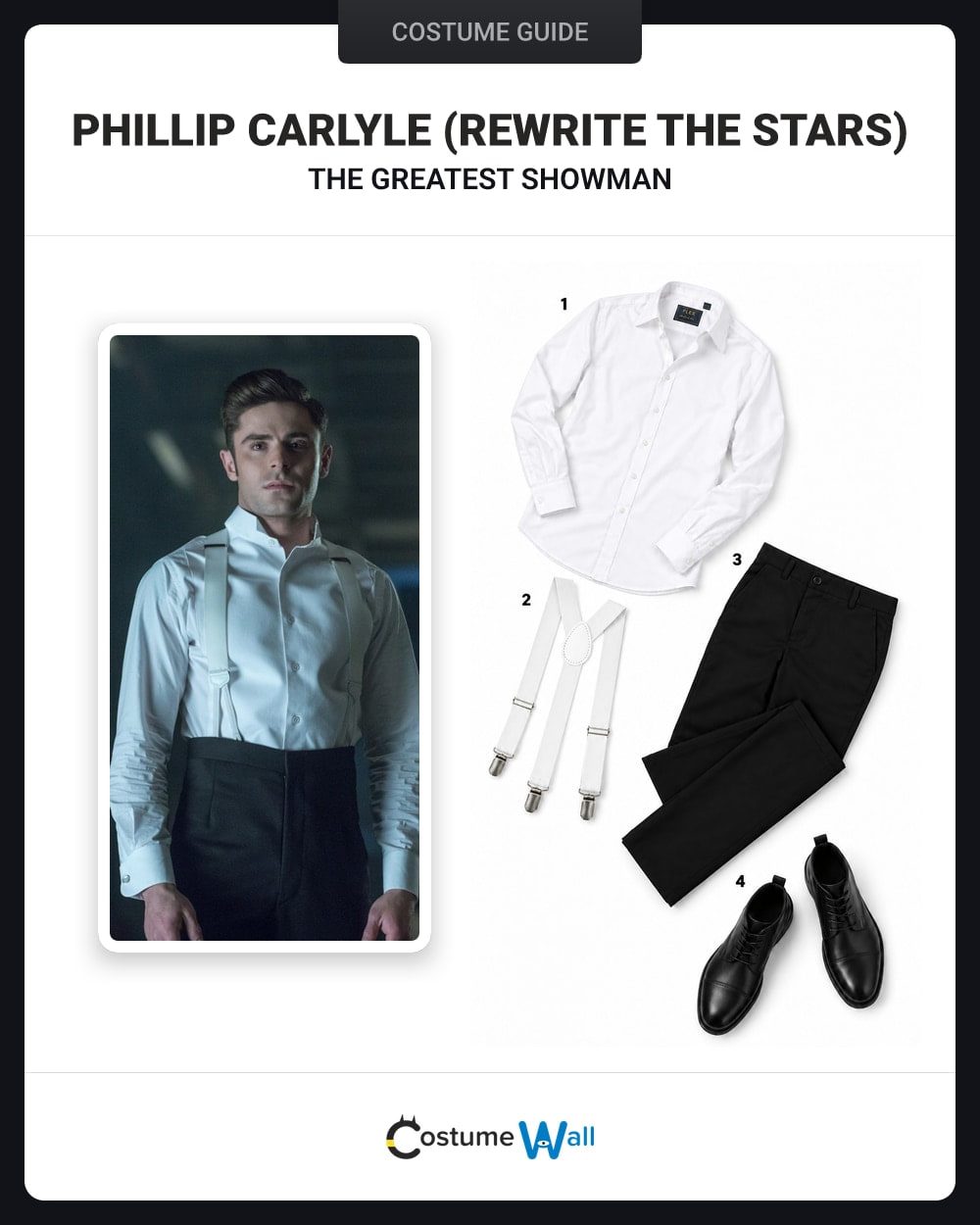 Phillip Carlyle (Rewrite the Stars) costume guide