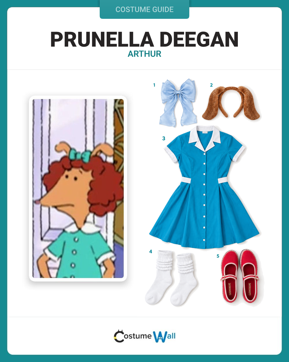 Prunella Deegan from Arthur costume guide